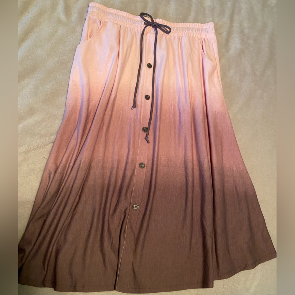 Pink Purple Ombré Lularoe Marsha midi skirt size small
